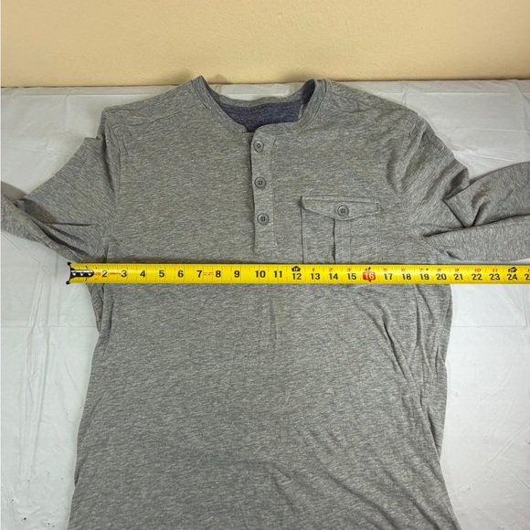 Banana Republic Gray Long Sleeve Henley Shirt - Picture 3 of 7
